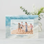 平和 愛 喜び フロリダ クリスマス フォト カード (スタンド正面)