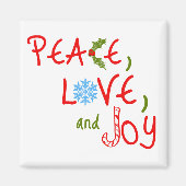 平和、愛、喜び マグネット (正面)