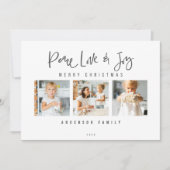 平和 愛 & 喜び メリークリスマス フォト シーズンカード (正面)