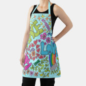 平和、愛、喜び。レトロデザイン, 1960s，青 エプロン (インサイチュ)