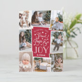 平和、愛、喜び |写真数々のコラージュ シーズンカード (スタンド正面)