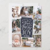 平和、愛、喜び |写真数々のコラージュ シーズンカード (正面)