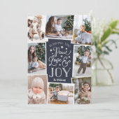 平和、愛、喜び |写真数々のコラージュ シーズンカード (スタンド正面)