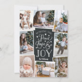 平和、愛、喜び |写真数々のコラージュ シーズンカード (正面)