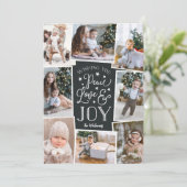 平和、愛、喜び |写真数々のコラージュ シーズンカード (スタンド正面)