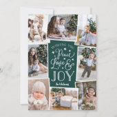 平和、愛、喜び |写真数々のコラージュ シーズンカード (正面)