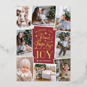 平和、愛、喜び |写真数々のコラージュ 箔シーズンカード (正面)