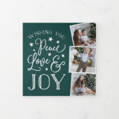 平和、愛、喜び |写真数々の 三つ折りクリスマスカード (カバー)