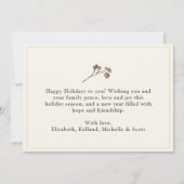 平和 愛 喜び 冬の花束 ブラック シーズンカード (裏面)