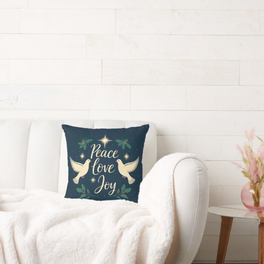 平和、愛、喜び – 季節のハートを受け入れる クッション (ソファ)