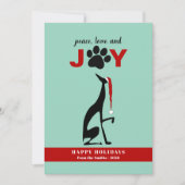 平和 愛 喜び 犬の足跡 クリスマス (正面)