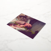 平和 愛 喜び 現代の写真 箔シーズンポストカード (回転した状態)