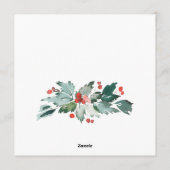 平和 愛 & 喜び 祝祭的なクリスマスグリーティング ホリデー シーズンカード (裏面)