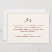 平和 愛 喜び 赤い実 緑の葉 シーズンカード (裏面)