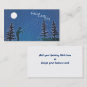 平和、愛、喜び/雪のはえの漁師 名刺 (正面/裏面)