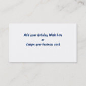 平和、愛、喜び/雪のはえの漁師 名刺 (裏面)