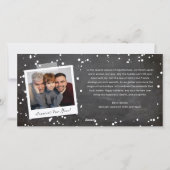 平和 愛 喜び 黒板スクエア シンプル 4 枚写真 シーズンカード (裏面)