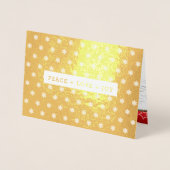 平和+愛+喜。高級クリスマス企業の 箔カード (正面)