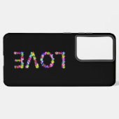 平和 愛 団結のステートメント | ビブラント・タイポグラフィー SAMSUNG GALAXYケース (裏面横)