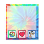 平和、愛、子犬 ノートパッド (正面)