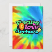 平和、愛、射箭 招待状 (裏面)