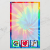 平和、愛、小犬 便箋 (正面)