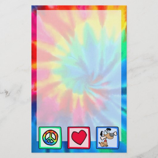 平和、愛、小犬 便箋 (正面)