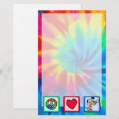 平和、愛、小犬 便箋 (正面/裏面)