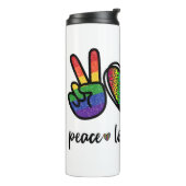 平和、愛、平等 タンブラー (回転左)