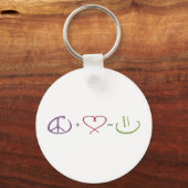 平和+愛=幸福 キーホルダー (正面)