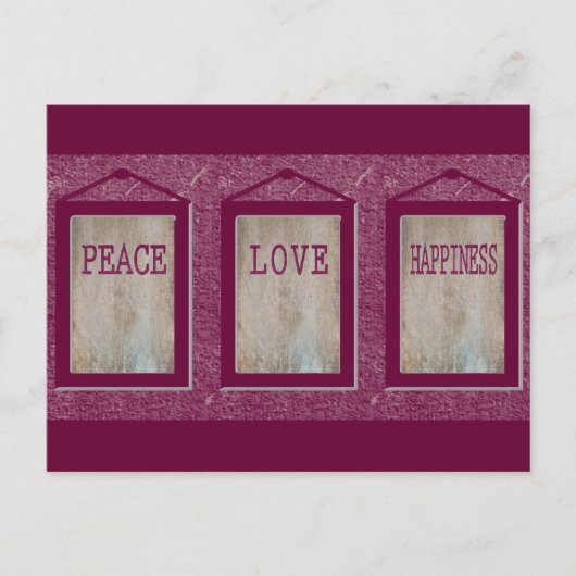 平和 愛 幸福 ポストカード (正面)