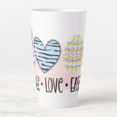 平和、愛、復活祭 カフェラテマグ (正面)