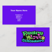 平和、愛、恐竜 名刺 (正面/裏面)