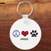 平和、愛、採用 キーホルダー (正面)