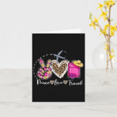 平和 愛 旅行 レトロ サマー バケーション 家族 マット カード (黄色い花)