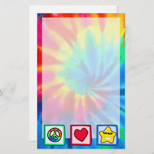 平和、愛、星 便箋 (正面/裏面)