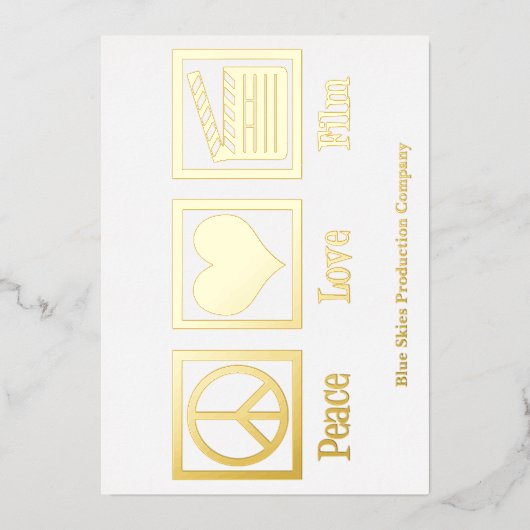 平和 愛 映画製作会社 監督 ゴールド 箔シーズンカード (正面)