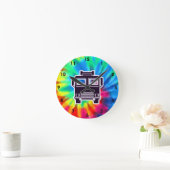 平和、愛、普通消防車 ラウンド壁時計 (ホーム)