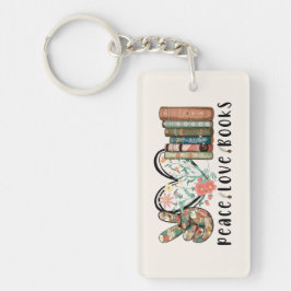 平和、愛、書籍 キーホルダー
