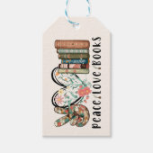 平和、愛、書籍 ギフトタグ (正面)