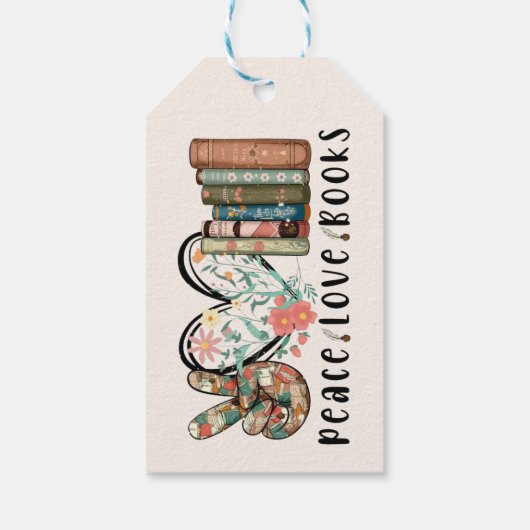 平和、愛、書籍 ギフトタグ (裏面)