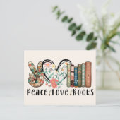 平和、愛、書籍 ポストカード (スタンド正面)