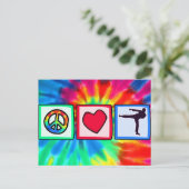 平和、愛、武術芸術 ポストカード (スタンド正面)