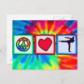 平和、愛、武術芸術 ポストカード (正面/裏面)