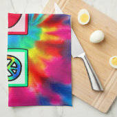 平和、愛、武道 キッチンタオル (四つ折り)