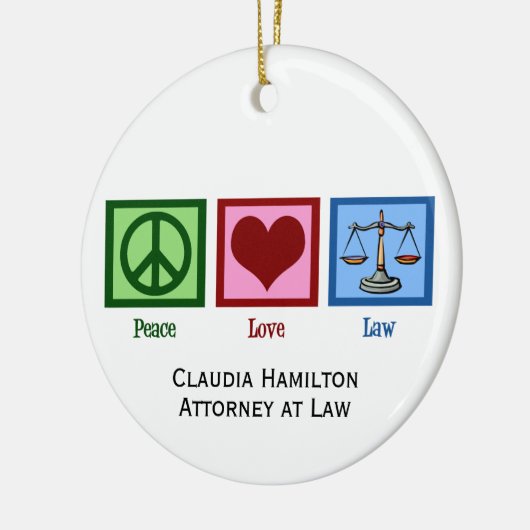 平和 愛 法律学校 オーダーメイド 卒業記念品 セラミックオーナメント (左)