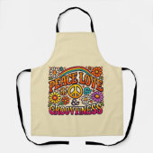 平和、愛、溝入りエプロン エプロン (正面)