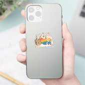 平和、愛、無料のマムハグ – LGBTQ+プライドデザイン シール (スマートフォン)