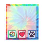 平和、愛、犬、ポープリント ノートパッド (正面)