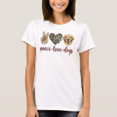 平和 愛 犬 Tシャツ | ゴールデンレトリバー ママ ギフト (正面)